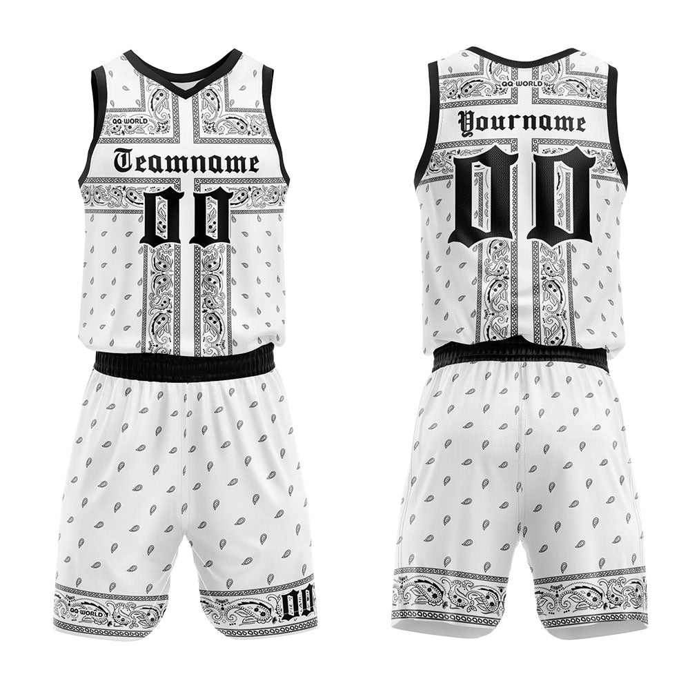 Benutzerdefinierter Kopftuch Basketballanzug für Erwachsene und Kinder Personalisiertes Trikot