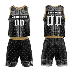 Benutzerdefinierter Kopftuch Basketballanzug für Erwachsene und Kinder Personalisiertes Trikot