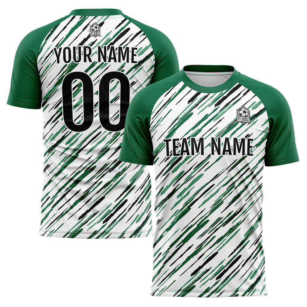 Benutzerdefinierte Fußball Trikots für Männer Frauen Personalisierte Fußball Uniformen für Erwachsene und Kind Grün&Schwarz
