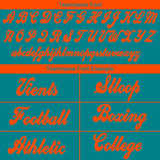 Benutzerdefinierte Authentisch Drift Mode Fußball Jersey Aqua-Orange Gittergewebe