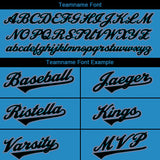 Benutzerdefinierte Authentisch Baseball-Trikot Pulver blau-Schwarz-Pink Netz