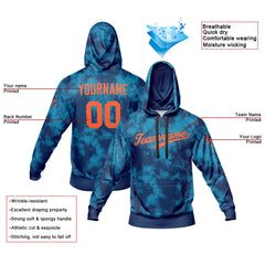 Benutzerdefiniert Gebatikt Sport Jersey Satz Marine-Bleu-Orange