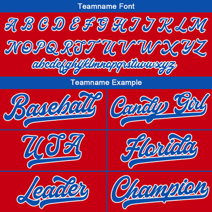 Benutzerdefinierte Authentisch Baseball-Trikot Rot Netz