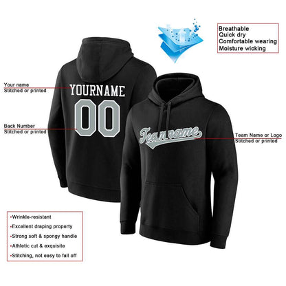 Benutzerdefinierte Authentisch Sweatshirt-Kapuzenpulli Marine-Weiß