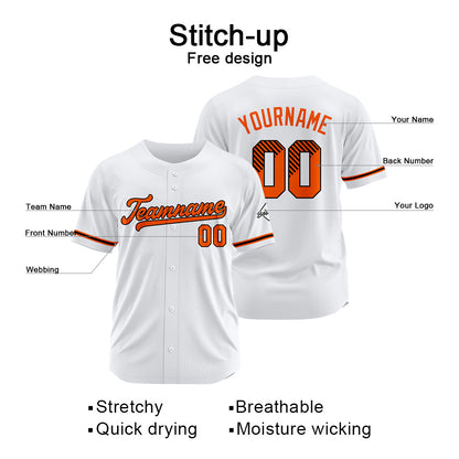 Benutzerdefinierte Authentisch Baseball-Trikot Weiss Netz