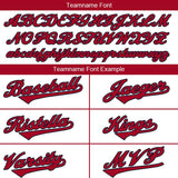 Benutzerdefinierte Authentisch Baseball-Trikot Rot-Marine-Weiß Netz