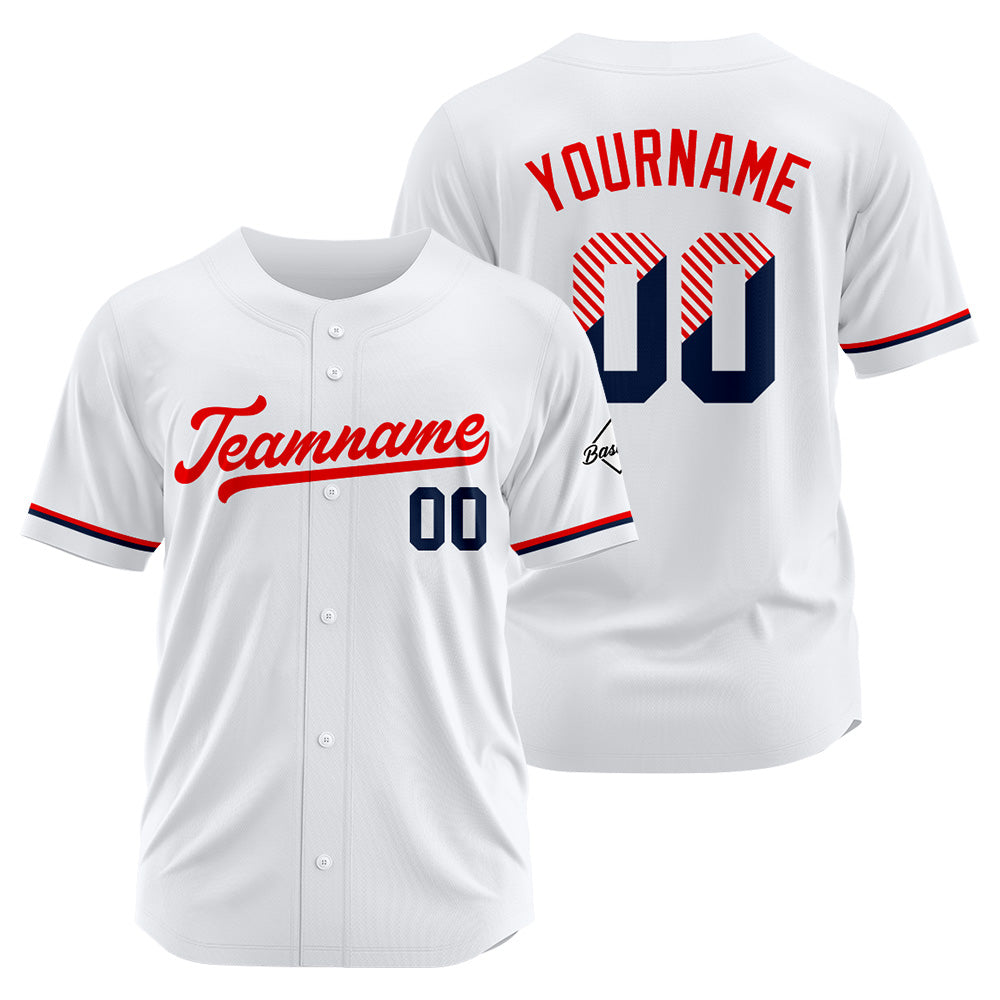 Benutzerdefinierte Authentisch Baseball-Trikot Weiss Netz