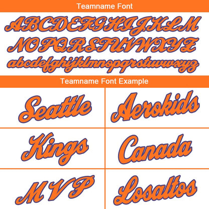 Benutzerdefinierte Authentisch  Basketball Trikot Weiß-Orange-Lila