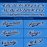 Benutzerdefinierte Authentisch Baseball-Trikot Power blau-Marine-Weiß Netz