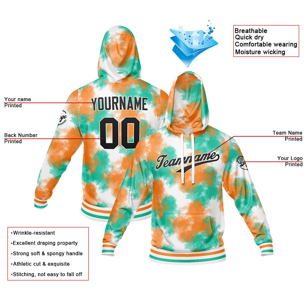 Benutzerdefiniert gebatikt Sport-Hoodie-Oberteil und Hosen-Set