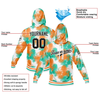Benutzerdefiniert gebatikt Sport-Hoodie-Oberteil und Hosen-Set
