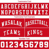 Benutzerdefiniert Schwarz-Rot-Gelb-Weiß Authentisch Rückblick Basketball Kurze Hose