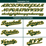 Benutzerdefinierte Authentisch Baseball-Trikot Weiß-Grün-Gold Netz