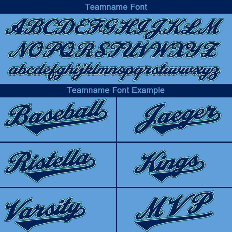 Benutzerdefinierte Authentisch Baseball-Trikot Hellblau-Marine-Aqua Netz