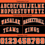Benutzerdefiniert Authentisch Basketball Kurze Hose Schwarz-Orange-Weiß