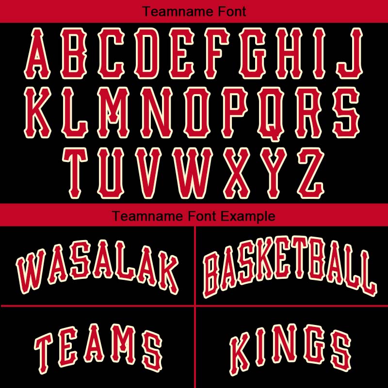 Benutzerdefinierte Authentisch  Basketball Trikot Schwarz-Rot-Creme