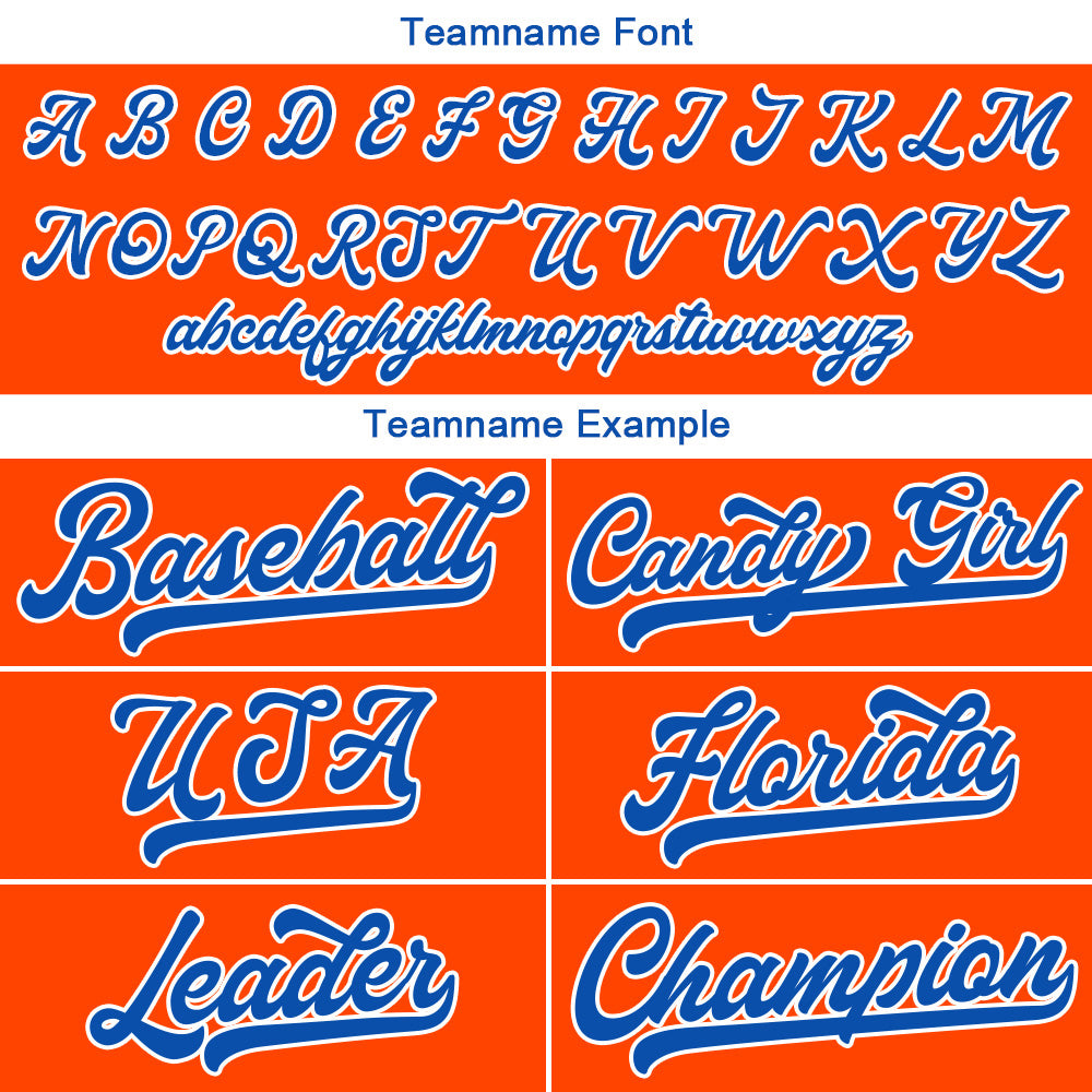 Benutzerdefinierte Authentisch Baseball-Trikot Orange Netz