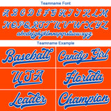 Benutzerdefinierte Authentisch Baseball-Trikot Orange Netz