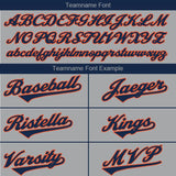 Benutzerdefinierte Authentisch Baseball-Trikot Marine-Orange-Weiß Netz