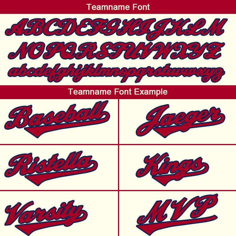Benutzerdefinierte Authentisch Baseball-Trikot Creme-Rot-Marine Netz