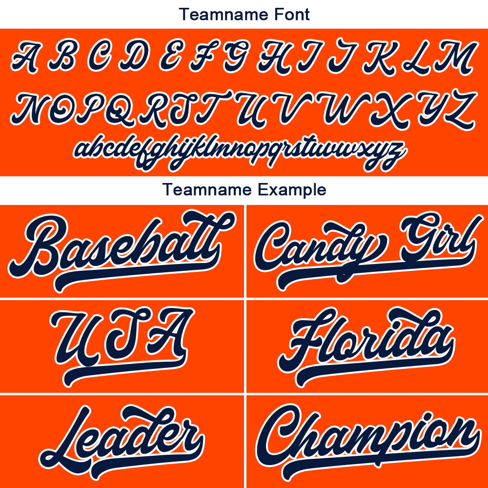 Benutzerdefinierte Authentisch Baseball-Trikot Orange Netz