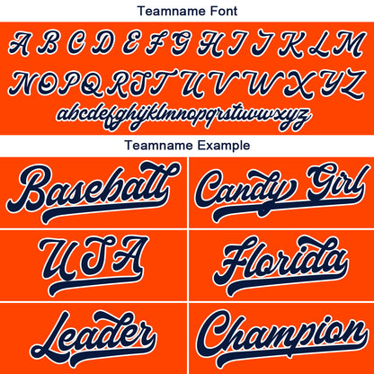 Benutzerdefinierte Authentisch Baseball-Trikot Orange Netz