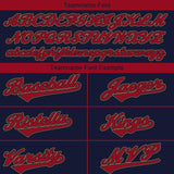 Benutzerdefinierte Authentisch Baseball-Trikot Weiß-Marine-Rot Netz