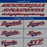 Benutzerdefinierte Authentisch Baseball-Trikot Gray-Royal-Red Netz