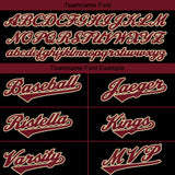 Benutzerdefinierte Authentisch Baseball-Trikot Schwarz-Karmesin-Gold Netz