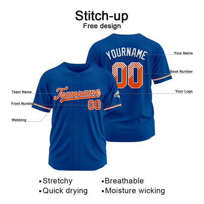 Benutzerdefinierte Authentisch Baseball-Trikot königlich Netz