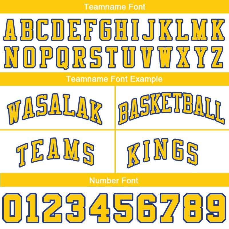 Benutzerdefiniert Gelb-Königlich-Weiß Authentisch Rückblick Basketball Kurze Hose
