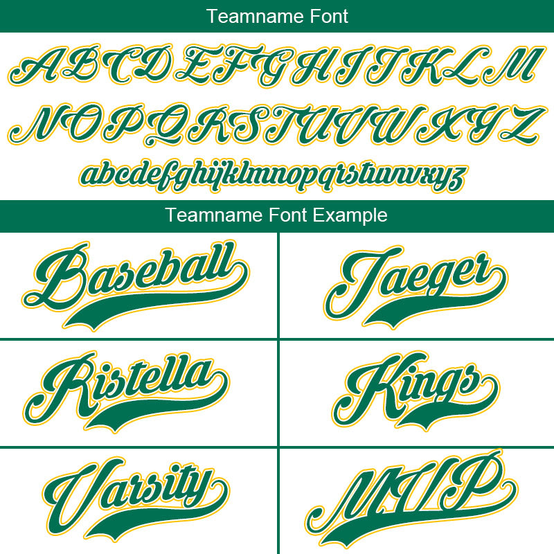 Benutzerdefiniert Vollständiger Druck Design Weiß-Grün-Gelb Authentisch Baseball Jersey