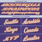 Benutzerdefinierte Authentisch Basketball Trikot Violett-Orange-Weiß