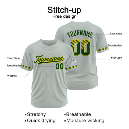 Benutzerdefinierte Authentisch Baseball-Trikot Grau Netz
