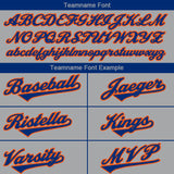 Benutzerdefinierte Authentisch Baseball-Trikot Rayal-Orange-White Netz