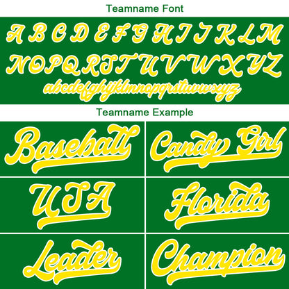 Benutzerdefinierte Authentisch Baseball-Trikot Grün Netz