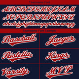 Benutzerdefinierte Authentisch Baseball-Trikot Grau-Rot-Marine Netz