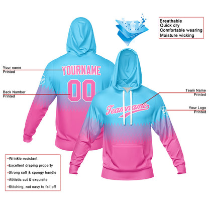 Benutzerdefiniert Sport Jersey Satz Heiß Rosa-Hellblau