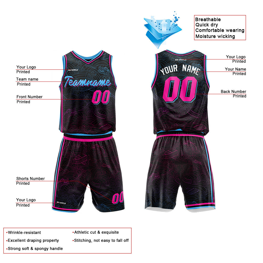 Benutzerdefiniert Personalisierte Textur Basketball-Anzug