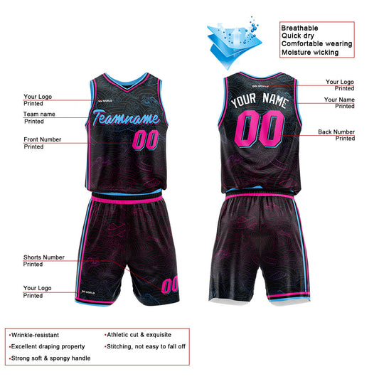 Benutzerdefiniert Personalisierte Textur Basketball-Anzug