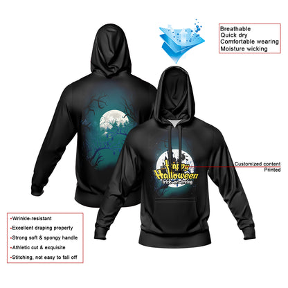 Benutzerdefinierter personalisierter Halloween-Hoodie für Halloween-Langarm-Sweatshirts für Erwachsene und Kinder, leichte, lässige Pullover-Oberteile