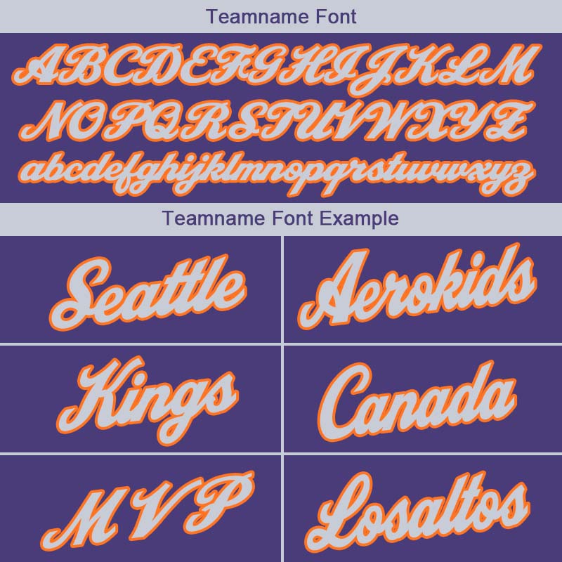 Benutzerdefinierte Authentisch  Basketball Trikot Lila-Orange-Weiß