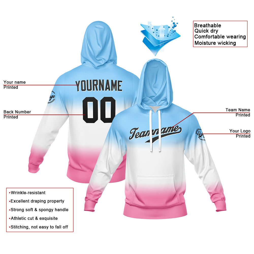 Benutzerdefiniert Gradient Sport Jersey Satz Zwanglos Sport Trainingsanzug Blau Weiß Rosa