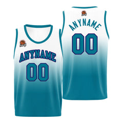 Benutzerdefinierte Basketball Jersey personalisiert genäht Name&Number&Logo Lila&Aqua