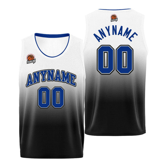 Benutzerdefinierte Basketball Jersey personalisiert genäht Name&Number&Logo Schwarz&Royal