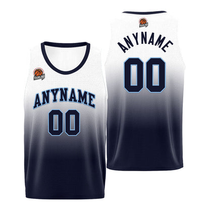 Benutzerdefinierte Basketball Jersey personalisiert genäht Name&Number&Logo Hellblau&Marine