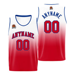 Benutzerdefinierte Basketball Jersey personalisiert genäht Name&Number&Logo Rot&Royal