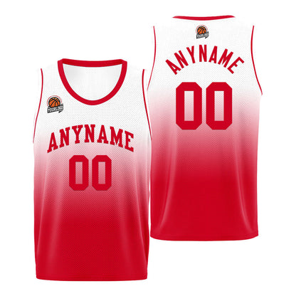 Benutzerdefinierte Basketball Jersey personalisiert genäht Name&Number&Logo Rot&Schwarz