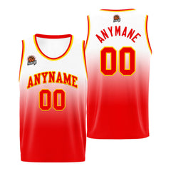 Benutzerdefinierte Basketball Jersey personalisiert genäht Name&Number&Logo Rot&Schwarz