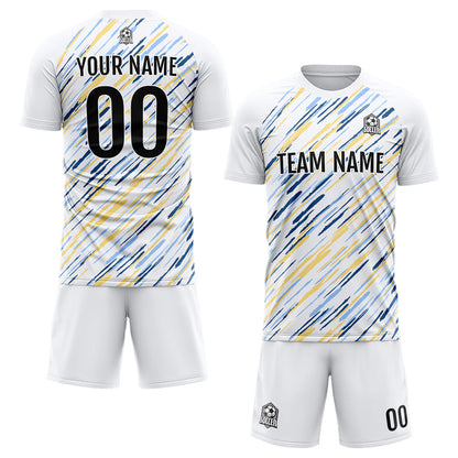 Benutzerdefinierte Fußball Trikots für Männer Frauen Personalisierte Fußball Uniformen für Erwachsene und Kind Weiß&Schwarz